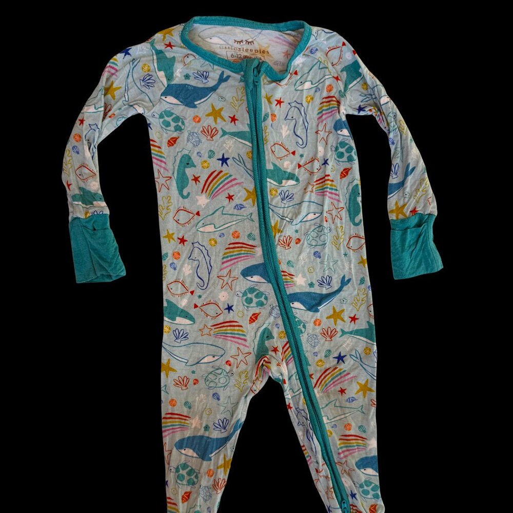 Little Sleepies 6-12m Ocean Pals Zippy